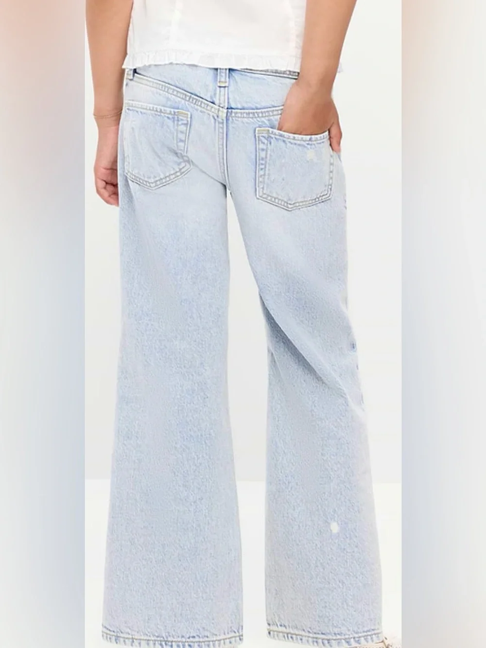 Old Navy Girls High Rise Baggy Wide Leg Jeans Size 10 NWT